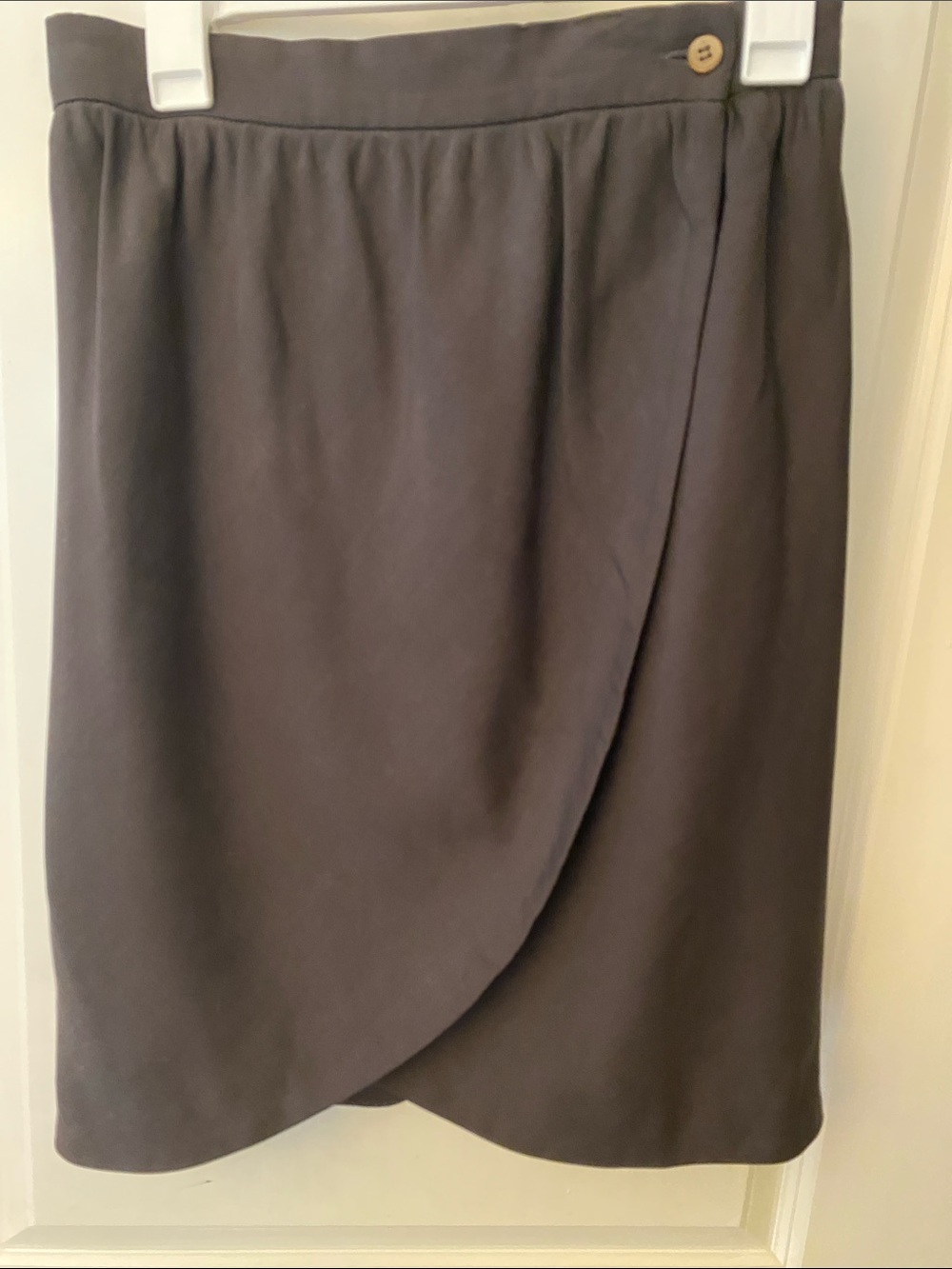 Vintage Giorgio Armani Black Label Silk Blend Tulip Wrap Skirt Made in Italy